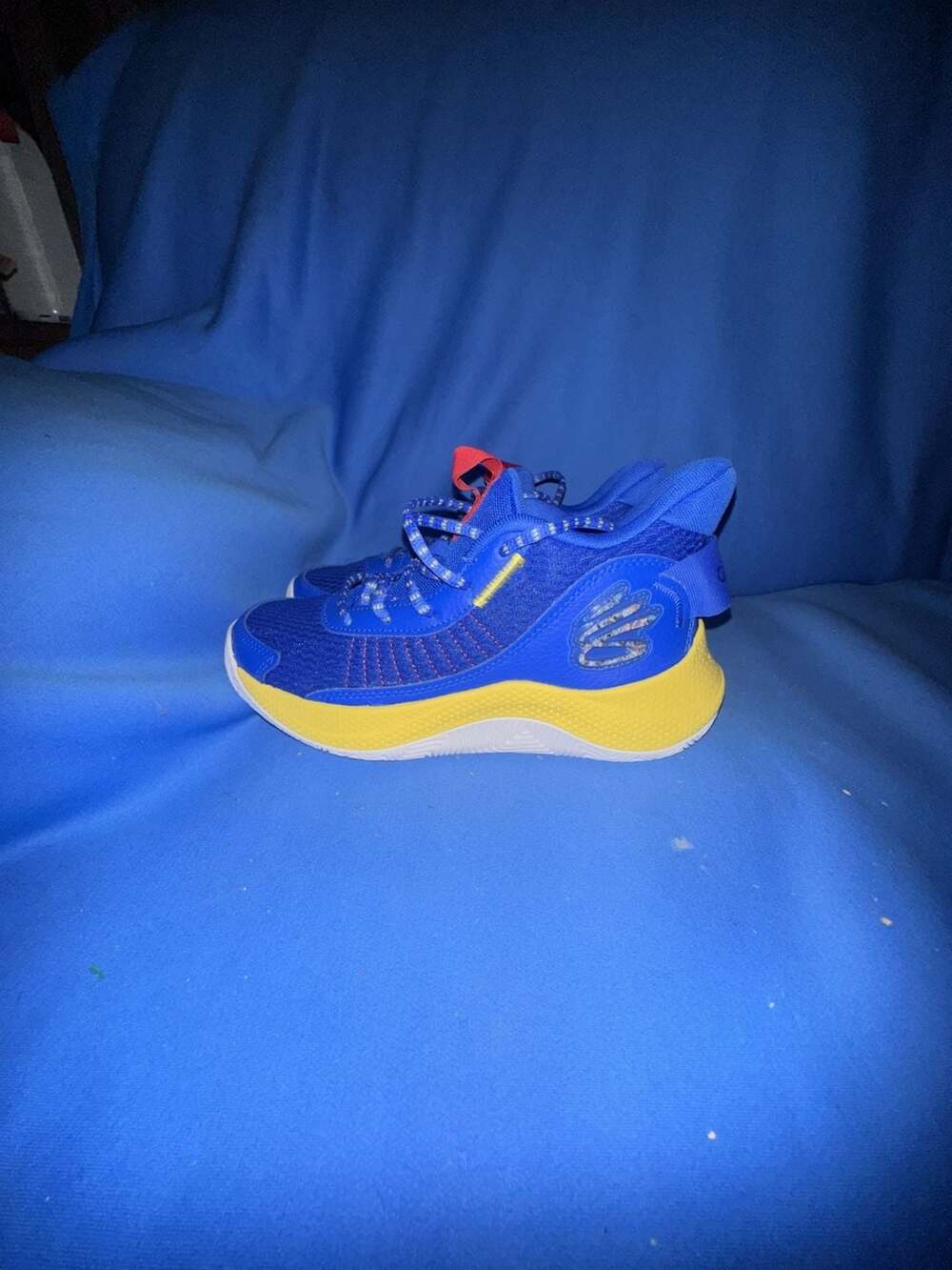 Under Armour Curry 3Z7 Royal Taxi Basketball Shoes Y 6
